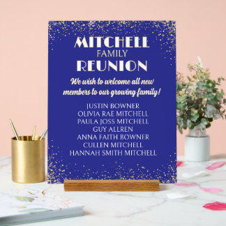 Panneau En Acrylique Bienvenue ! Réunions de famille Nouveaux membres