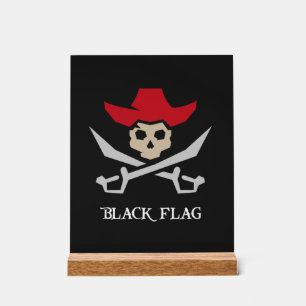 Panneau En Acrylique Black Flag Pirate Skull
