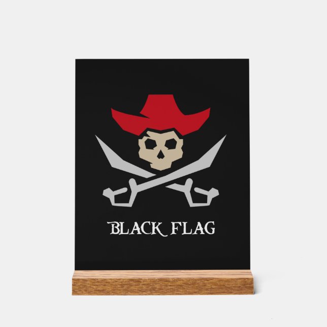 Panneau En Acrylique Black Flag Pirate Skull (Recto)