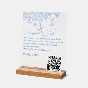 Panneau En Acrylique Blue Chinoiserie Toile Honeymoon Fund Wwell