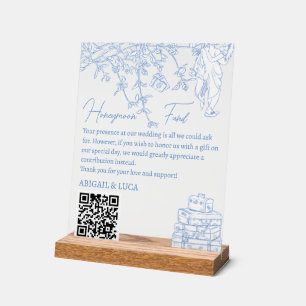 Panneau En Acrylique Blue Chinoiserie Toile Honeymoon Fund Wwell