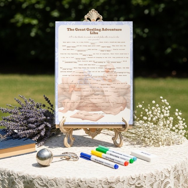 Panneau En Acrylique Blue Goose Libs Baby Shower Group game Acrylic  (Blue Goose Libs Baby Shower Group game Acrylic Acrylic Sign)