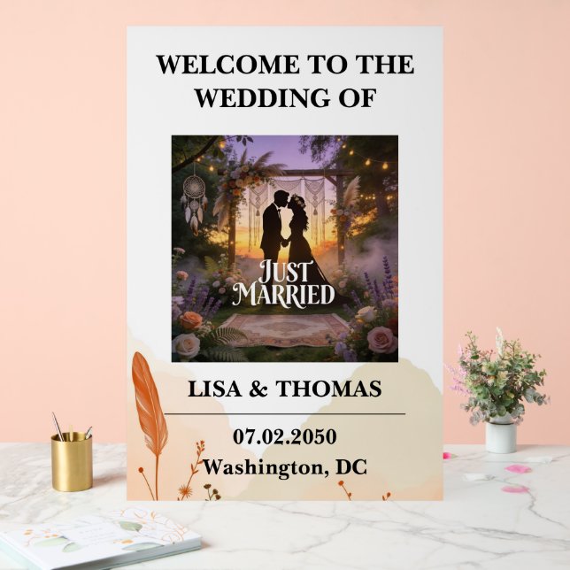 Panneau En Acrylique Bohemian Lace Dream Pattern Wedding (Mariage)