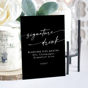 Panneau En Acrylique Boho Chic Black Mariage Signature Boire