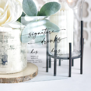 Panneau En Acrylique Boho Chic Clear Acrylique Mariage Signature Boisso