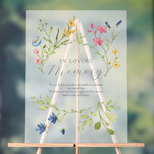 Panneau En Acrylique Boho Mariage Mémorial En Souvenir Affectueux