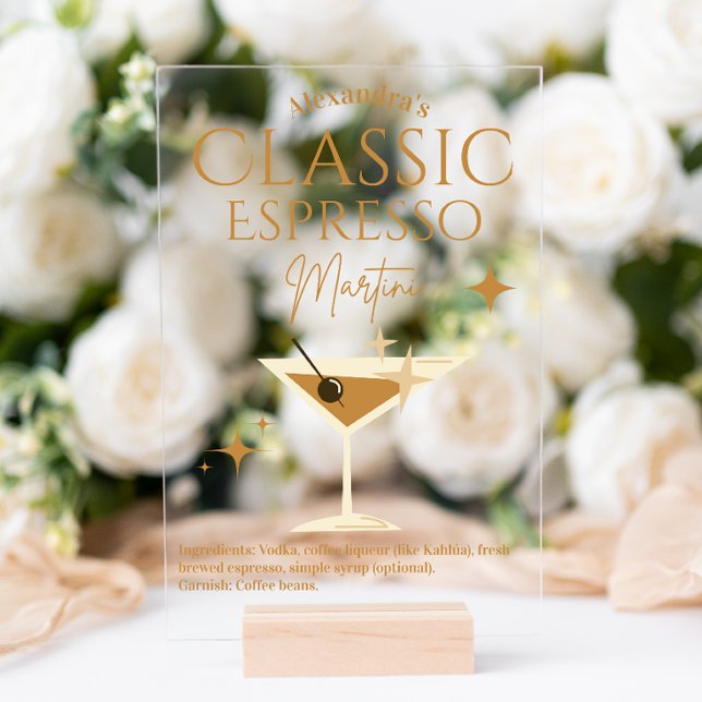 Panneau En Acrylique Boisson de signature de l'enterrement de vie de je (Créateur téléchargé)