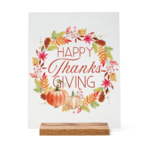Bon thanksgiving Floral Automne Wreath