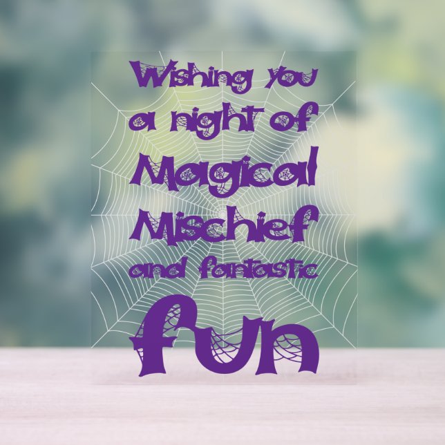 Panneau En Acrylique Bonne Nuit D'Halloween De Fright (Neutre)