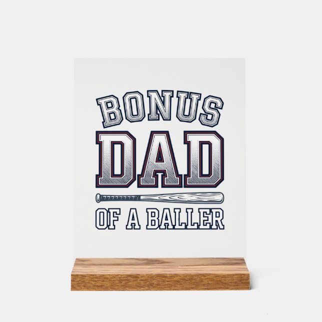 Panneau En Acrylique Bonus Dad of a Baller Vintage Sports Shirt Design_ (Recto)