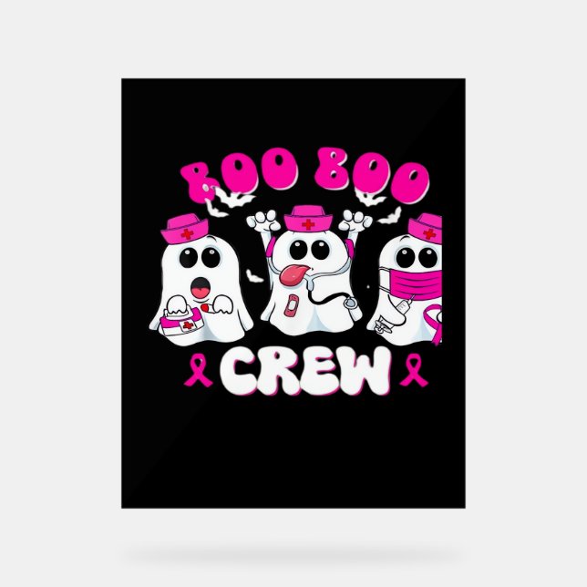 Panneau En Acrylique Boo Boo Crew Nurse Halloween Costume Fantôme (Recto)