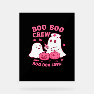 Panneau En Acrylique Boo Boo Infirmière d'équipage Funny Halloween Infi