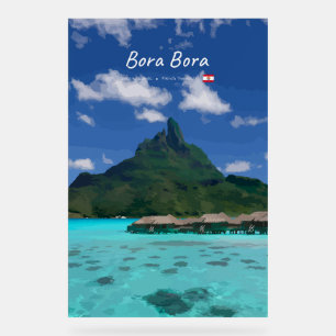 Panneau En Acrylique Bora Bora, Polynésie française - Résort de Plage