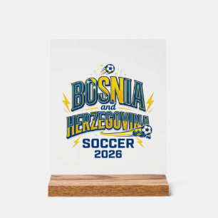 Panneau En Acrylique Bosnie-Herzégovine Football 2026 Football Gras Typ
