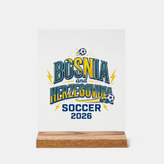 Panneau En Acrylique Bosnie-Herzégovine Football 2026 Football Gras Typ