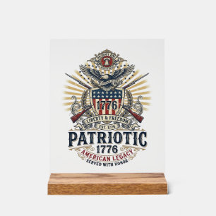Panneau En Acrylique Bouclier de bataille patriotique Sym inspiré de l'
