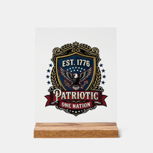 Panneau En Acrylique Bouclier de bataille patriotique Sym inspiré de l'