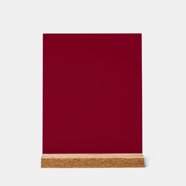 Panneau En Acrylique Bourgogne (couleur solide) (Recto)