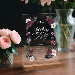 Panneau En Acrylique Boutiques florales gothiques en couleur noire pour