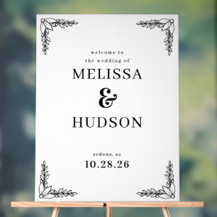 Panneau En Acrylique Branches Élégantes aux Feuilles Noires
