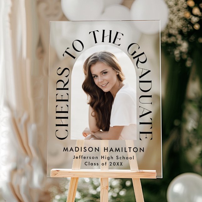 Panneau En Acrylique Bravo à la Graduate Arch Photo Graduation Party (Créateur téléchargé)