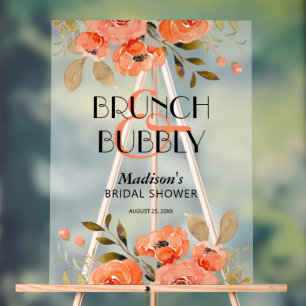 Panneau En Acrylique Brunch & Bubbly Enterrement de vie de jeune fille