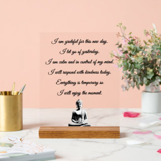 Panneau En Acrylique Buddhist Morning Prayer