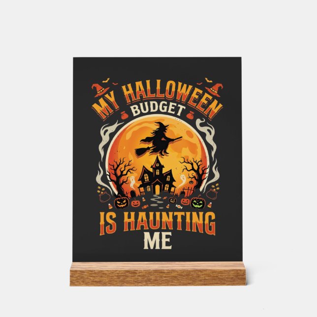 Panneau En Acrylique Budget de frisson d'Halloween (Recto)
