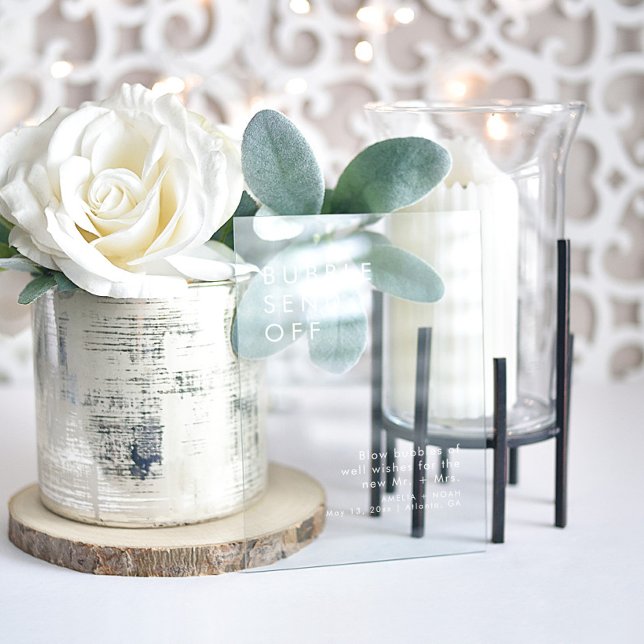 Panneau En Acrylique Bulle Moderne Envoyer Réception De Mariage (Créateur téléchargé)