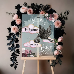 Panneau En Acrylique Bundle gothique Boo Raven Baby shower Bienvenue