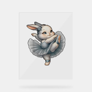Panneau En Acrylique Bunny Ballet Ballerina Rabbit Ballet Bunny Danse T