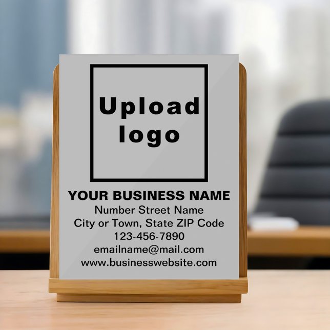Panneau En Acrylique Business Brand on Gray Acrylic Sign (Gray acrylic sign with your business brand)