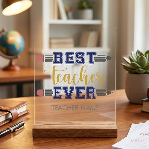 Panneau En Acrylique Cadeau personnalisé Meilleur Enseignant - Cadeau p