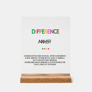 Panneau En Acrylique Cadeaux Créateurs De Différences Pour Femmes, Cade