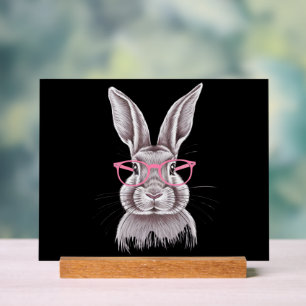 Panneau En Acrylique Cadeaux de famille mignons Funny Bunny Pâques
