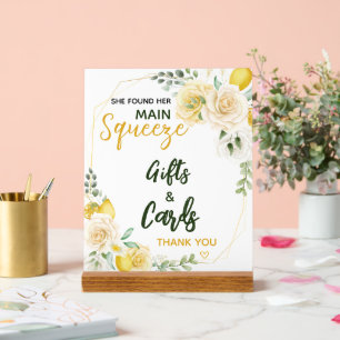 Panneau En Acrylique Cadeaux élégants de douche de mariage Main Squeeze