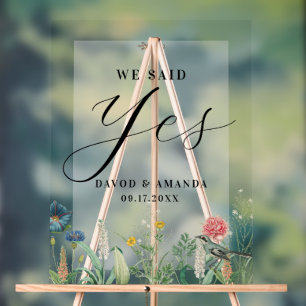 Panneau En Acrylique Cadre Whimsical Secret Garden Fleurs sauvages