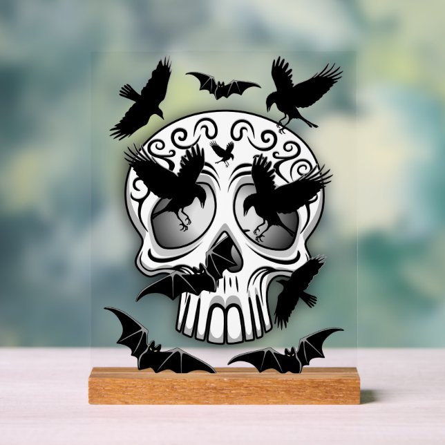 Panneau En Acrylique Calaveras décoratives Halloween (Neutre)