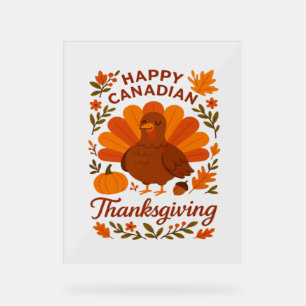 Panneau En Acrylique Canadian Thanksgiving Automne Celebration Classiqu