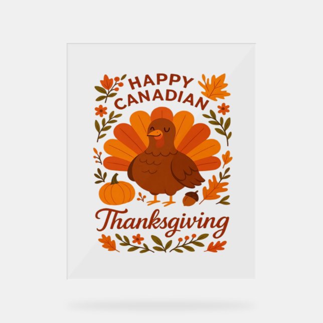 Panneau En Acrylique Canadian Thanksgiving Automne Celebration Classiqu (Recto)
