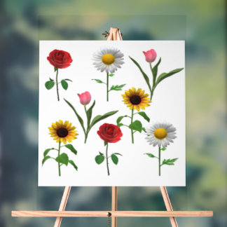 Panneau En Acrylique Carrelage en céramique Zazzle 4.25" x 4.25, Petit