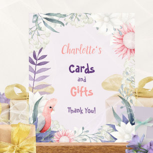 Panneau En Acrylique Cartes et Cadeaux de Baby Shower Fleur de Lavande