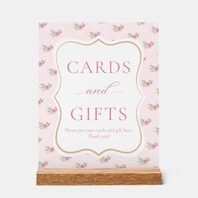 Panneau En Acrylique Cartes et Cadeaux de Fête de Fiançailles Fleuris d (Créateur téléchargé)