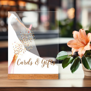 Panneau En Acrylique Cartes et Cadeaux de Mariage et de Réception de Ma