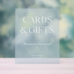 Panneau En Acrylique Cartes et cadeaux Mariage bleu clair