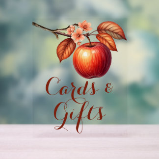 Panneau En Acrylique Cartes et cadeaux pour une baby shower automnale s