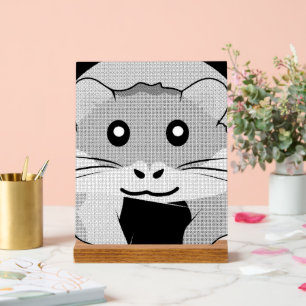 Panneau En Acrylique Cartoon Hamster Scarfed Joy
