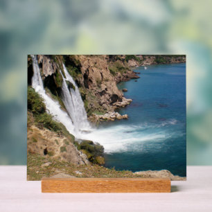 Panneau En Acrylique Cascade turque Duden avec mer Méditerranée