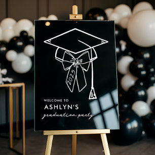 Panneau En Acrylique Casquette de remise des diplômes minimaliste avec