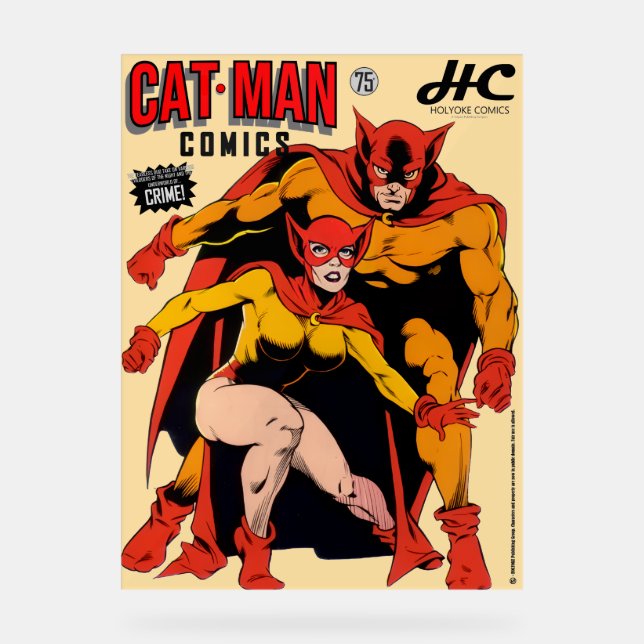 Panneau En Acrylique CAT-MAN Comics Acrylic Sign (Recto)